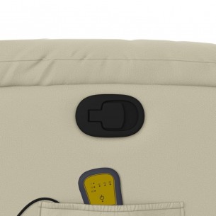 Fauteuil inclinable de massage Crème Similicuir
