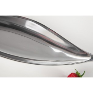 Bol de fruits décoratif 40 cm en aluminium argenté