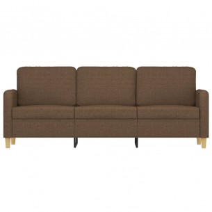 Canapé à 3 places Marron 180 cm Tissu