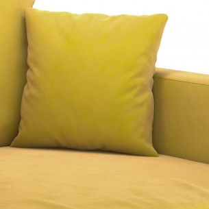 Canapé à 3 places Jaune 180 cm Velours