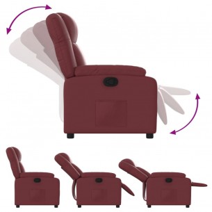 Fauteuil inclinable Rouge bordeaux Similicuir