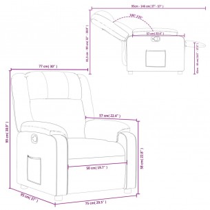 Fauteuil inclinable Rouge bordeaux Similicuir