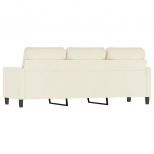 Canapé à 3 places Crème 180 cm Velours