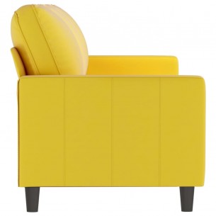 Canapé à 3 places Jaune 180 cm Velours