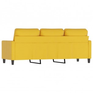 Canapé à 3 places Jaune 180 cm Velours