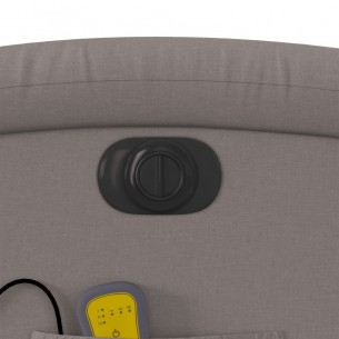 Fauteuil de massage inclinable électrique Taupe Tissu