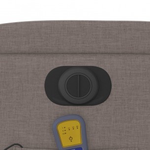 Fauteuil de massage inclinable électrique Taupe Tissu