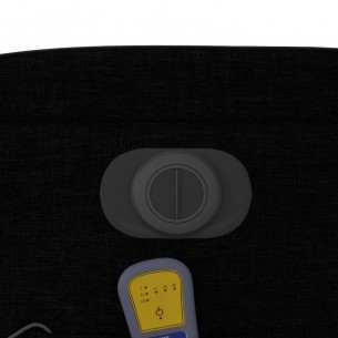 Fauteuil de massage inclinable électrique Noir Tissu