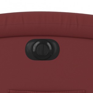 Fauteuil inclinable électrique Rouge bordeaux Similicuir