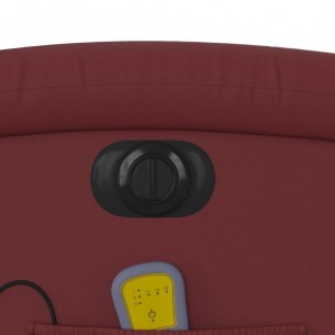 Fauteuil de massage inclinable électrique rouge bordeaux