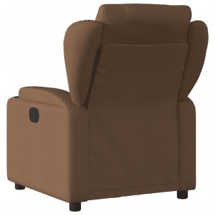 Fauteuil inclinable de massage électrique marron tissu