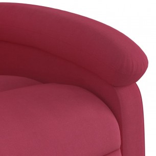 Fauteuil inclinable massage électrique rouge bordeaux velours