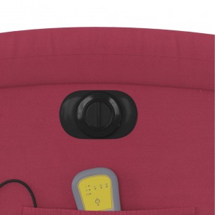 Fauteuil inclinable massage électrique rouge bordeaux velours