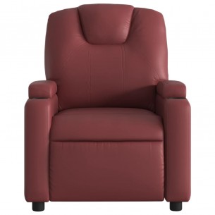 Fauteuil inclinable électrique Rouge bordeaux Similicuir
