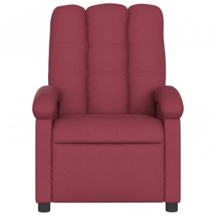 Fauteuil de massage inclinable électrique Rouge bordeaux Tissu