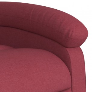 Fauteuil de massage inclinable électrique Rouge bordeaux Tissu