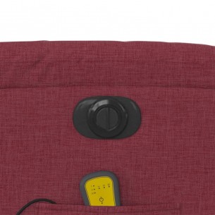 Fauteuil de massage inclinable électrique Rouge bordeaux Tissu