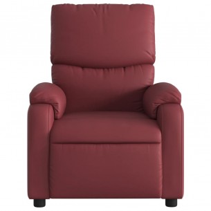 Fauteuil de massage inclinable électrique rouge bordeaux