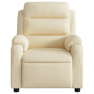 Fauteuil inclinable électrique Crème Tissu