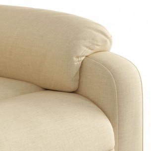 Fauteuil inclinable électrique Crème Tissu