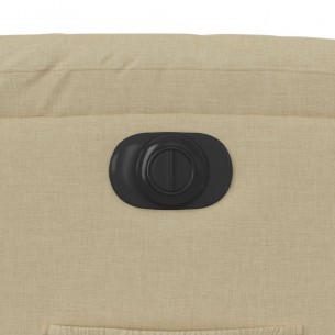 Fauteuil inclinable électrique Crème Tissu
