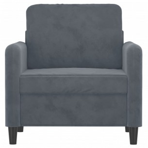 Fauteuil Gris foncé 60 cm Velours