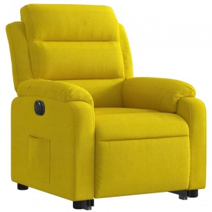Fauteuil inclinable électrique jaune Velours