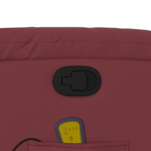 Fauteuil inclinable de massage Rouge bordeaux Similicuir