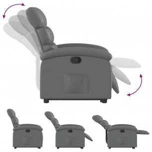 Fauteuil inclinable Gris Similicuir