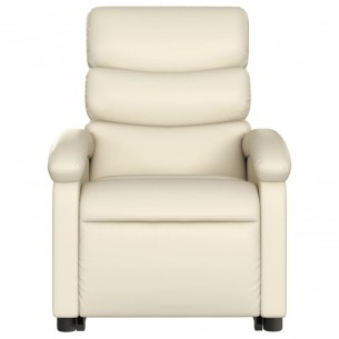 Fauteuil inclinable Crème Similicuir