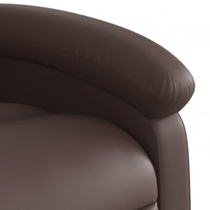 Fauteuil inclinable de massage électrique marron similicuir