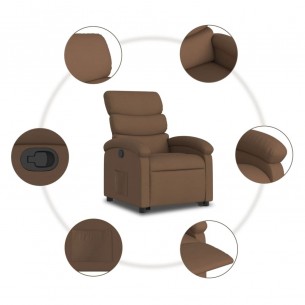 Fauteuil inclinable Marron Tissu