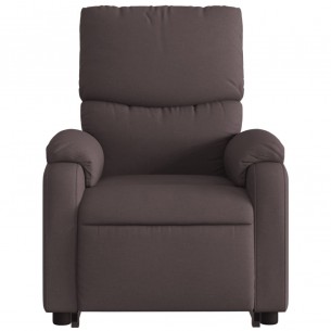 Fauteuil inclinable marron foncé tissu