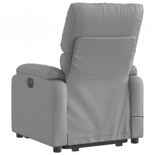 Fauteuil de massage inclinable Gris clair Tissu