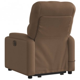 Fauteuil de massage inclinable Marron Tissu