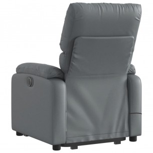 Fauteuil inclinable de massage électrique gris similicuir