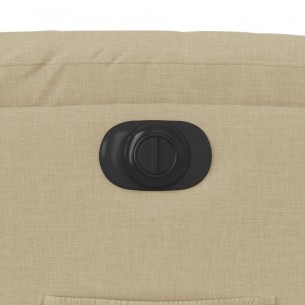Fauteuil inclinable électrique crème tissu