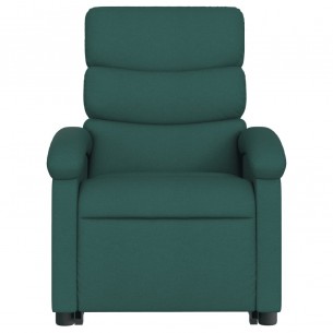 Fauteuil inclinable électrique vert foncé tissu