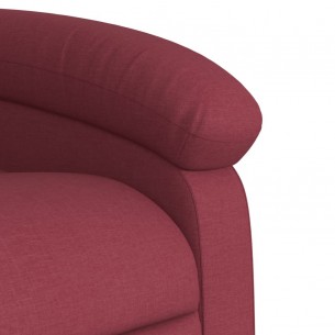 Fauteuil inclinable de massage électrique Rouge bordeaux Tissu