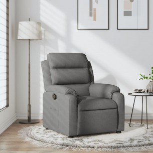 Fauteuil inclinable Gris foncé Tissu