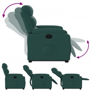 Fauteuil inclinable vert foncé tissu