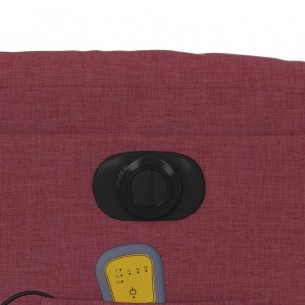 Fauteuil de massage inclinable électrique Rouge bordeaux Tissu