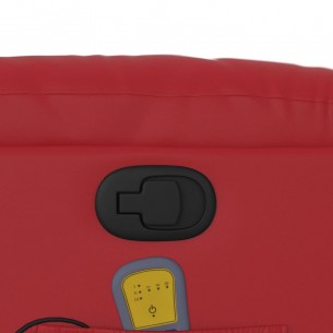 Fauteuil inclinable de massage Rouge Similicuir