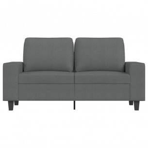 Canapé à 2 places Gris foncé 120 cm Tissu