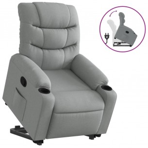 Fauteuil inclinable Gris clair Tissu