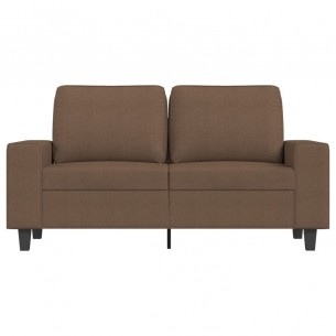 Canapé à 2 places Marron 120 cm Tissu