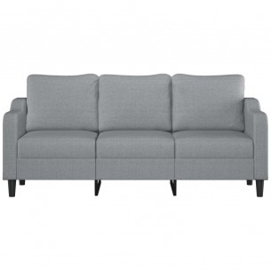 Canapé à 3 places Gris clair 180 cm Tissu