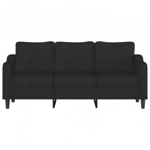 Canapé à 3 places Noir 180 cm Tissu