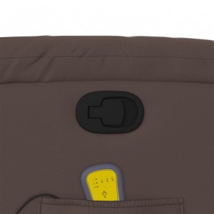 Fauteuil inclinable de massage Marron Similicuir