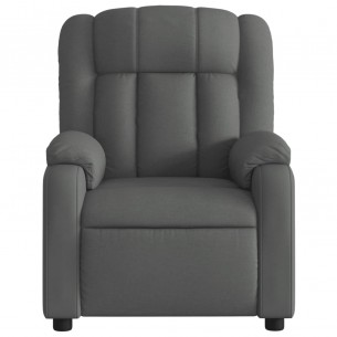 Fauteuil de massage inclinable Gris foncé Tissu